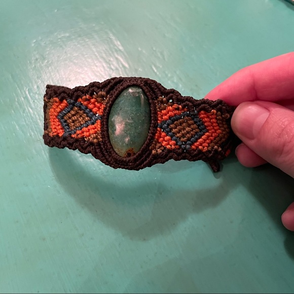 Southwestern Adjustable Bracelet with Turquoise - Picture 4 of 4